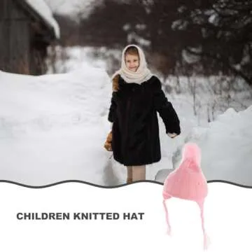 KESYOO Pearl Decorated Baby Winter Knit Hat Slouch