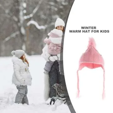 KESYOO Pearl Decorated Baby Winter Knit Hat Slouch