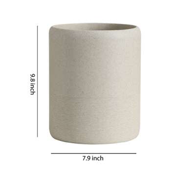 QL DESIGN Hight Quality Polyresin Wastebasket, Garbage Receptacle Bin for Bathrooms, Powder Rooms, K...