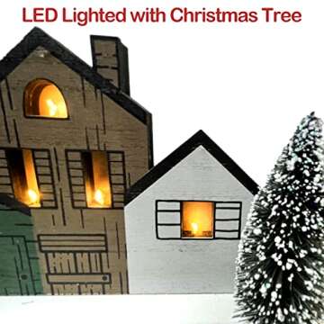 Rustic LED Lighted Christmas Tree Decor for Home