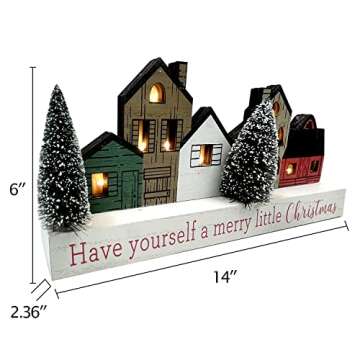 Rustic LED Lighted Christmas Tree Decor for Home