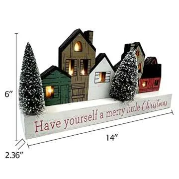 Rustic LED Lighted Christmas Tree Decor for Home