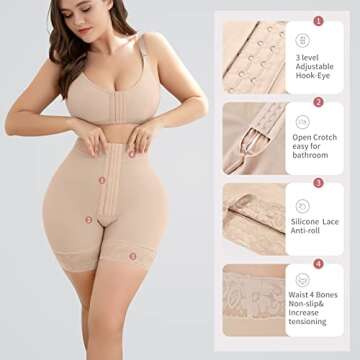 JOSHINE Bbl Shapewear Booty Lifting Ladies Panties Underpants for Women Faja Colombiana Reductora de Abdomen y Cintura Fajas Forma Tu Cuerpo Shaping Shorts Curvy Shaper Tummy Slimmer Beige
