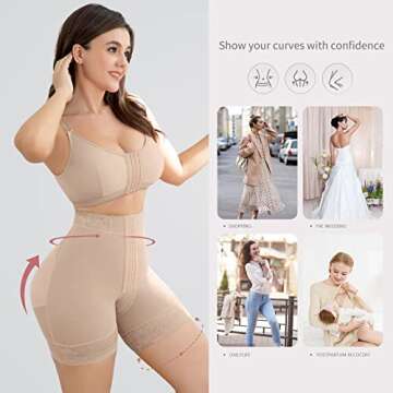 JOSHINE Bbl Shapewear Booty Lifting Ladies Panties Underpants for Women Faja Colombiana Reductora de Abdomen y Cintura Fajas Forma Tu Cuerpo Shaping Shorts Curvy Shaper Tummy Slimmer Beige