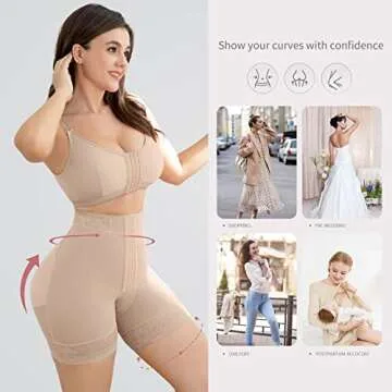 JOSHINE Bbl Shapewear Booty Lifting Ladies Panties Underpants for Women Faja Colombiana Reductora de Abdomen y Cintura Fajas Forma Tu Cuerpo Shaping Shorts Curvy Shaper Tummy Slimmer Beige