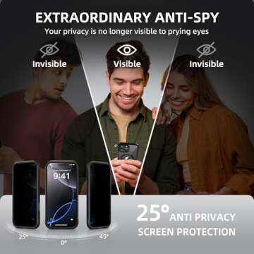 BERFY Magnetic for iPhone 16 Pro Case, Compatible with MagSafe, Built-in Privacy Screen Protector an...