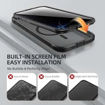 BERFY iPhone 16 Pro Magnetic Case with Privacy Protector