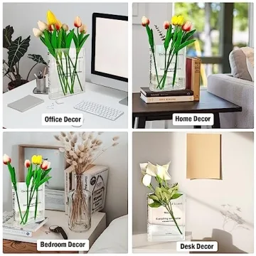 Book Shaped Flower Vase for Home Decor and Gifts
