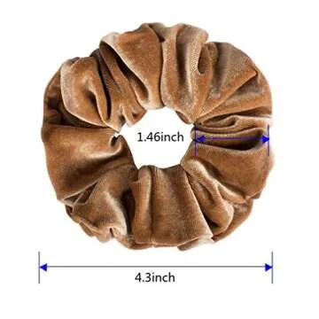 Scrunchies for Hair,12 Pcs Soft Hair Scrunchy Bobbles Elastic Hair Bands Ties Donut Hair Accessories for Women Ponytail Holder Velvet Vintage Scrunchies (Dark Color Series,12 Colors)