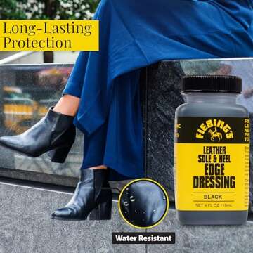 Fiebing's Leather Sole & Heel Edge Dressing 2-Pack - Black & Brown High Gloss Shoe Care