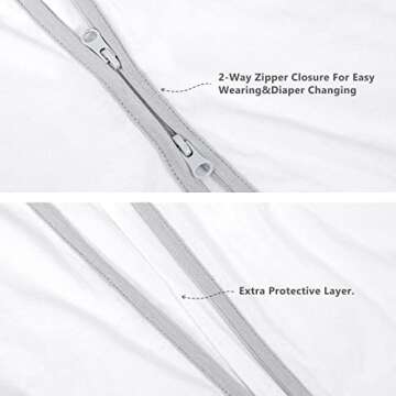 TILLYOU Sleep Sack 12-18 Months - 0.5 TOG Baby Wearable Blanket with 2-Way Zipper, Extra Soft Cotton Sleeveless Sleeping sack 2 Pack, Woodland Dinosaurs