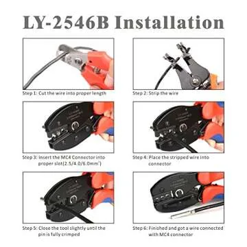 iCrimp Solar PV Cable Crimping Tool for IWS4 Solar Connectors, AWG14-10,2.5/4/6mm2, Solar Crimper