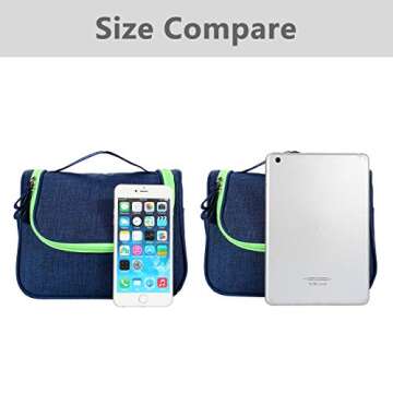 CozyCabin Hanging Toiletry Bag Travel Toiletry Kit for Men Women Toiletries Water Resistant with Mesh Pockets & Nylon Hanging Hook Shower Bag, Cosmetic Organizer for Travel Accessories