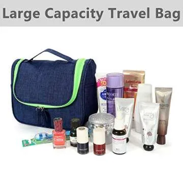 CozyCabin Hanging Toiletry Bag Travel Toiletry Kit for Men Women Toiletries Water Resistant with Mesh Pockets & Nylon Hanging Hook Shower Bag, Cosmetic Organizer for Travel Accessories
