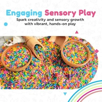Rainbow Rice for Sensory Play - 4 Cups of Fun