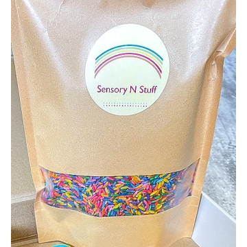 Rainbow Rice for Sensory Play - 4 Cups of Fun