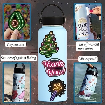 150 Pcs Vibrant Vinyl Stickers for Kids and Teens