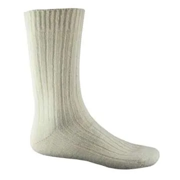 Yun Men's Natural Pure 100% Wool Warm Boot Winter Socks Traditional Cream (3-Pairs)