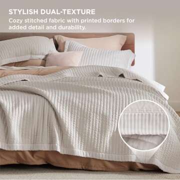 Bedsure Queen Quilt Set Bedspread Coverlet Queen Size - Lightweight Soft Bedding Set for All Seasons...