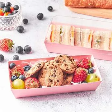 ZORRITA 50 Pack Charcuterie Boxes Perfect for Desserts and Treats