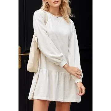 BLENCOT Mini Dress for Women Stylish Oversized Comfort