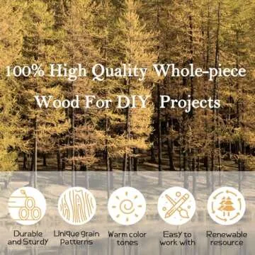 12 Pieces 5 Inch Unfinished Wood Rounds, GOH DODD Wooden Circles Wood Discs Blank Slices Home Decor for DIY Crafts, Painting, Wood Burning, Laser Engraving, Centerpieces, Weddings, Round