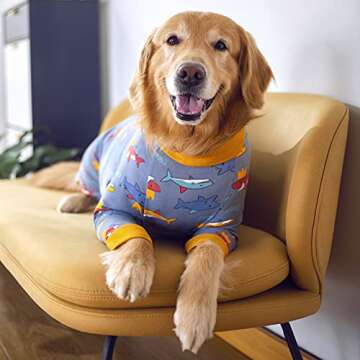 Dog Recovery Suit After Surgery Female Male, Soft Long Sleeve Dog Neuter Shirt Cone Alternatives, Pr...