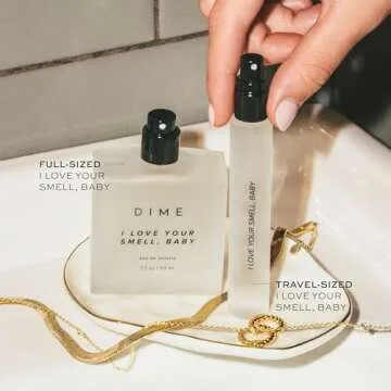 Dime Beauty Perfume I Love Your Smell, Baby, 0.34 oz / 10 ml - Sweet Floral Scent, Hypoallergenic, Clean Perfume, Eau de Toilette For Women
