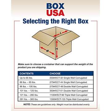 BOX USA B30524FOL Side Loading Boxes, 30"L x 5"W x 24"H, Kraft (Pack of 10)