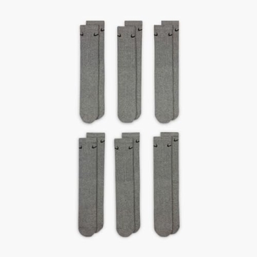 Nike Unisex Everyday Cushioned Training Crew Socks - 6 Pairs, Comfort and Style in One