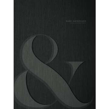 Dark Ampersand - A Black Linen Home Decor Book for Stacking and Coffee Table Display | Hard Cover Bo...