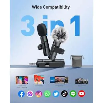 MENERESAS Mini Microphone: Versatile Clip-On for All Devices