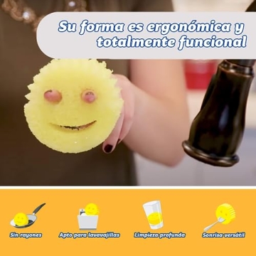 Scrub Daddy Original Smiley Sponge Pack of 4 for Effortless Cleaning