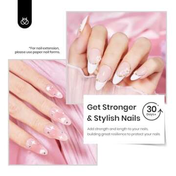 Beetles Hema Free Builder Gel for Nails, 6 Color Nude Pink Builder Gel for Nail Thickening & Repair, Building Gel Nail Strengthener Extension Gel Gift for Women