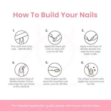 Beetles Hema Free Builder Gel for Nails, 6 Color Nude Pink Builder Gel for Nail Thickening & Repair, Building Gel Nail Strengthener Extension Gel Gift for Women