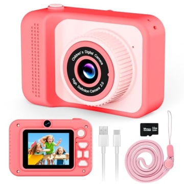 Kids Camera, 1080P Portable HD Digital Camera with 32G SD Card, Best Party Toys Birthday Gifts for B...