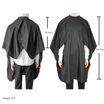 BEMYGREENBAG Waterproof Hairdresser Cutting Cape Lightweight Hair Cape With Two Slots Salon Cutting Cape Adjustable Neck Part For Alduts And Youg People