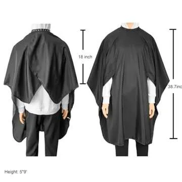 BEMYGREENBAG Waterproof Hairdresser Cutting Cape Lightweight Hair Cape With Two Slots Salon Cutting Cape Adjustable Neck Part For Alduts And Youg People
