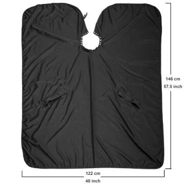 BEMYGREENBAG Waterproof Hairdresser Cutting Cape Lightweight Hair Cape With Two Slots Salon Cutting Cape Adjustable Neck Part For Alduts And Youg People