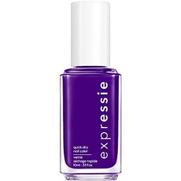 essie expressie Quick Dry Vegan Nail Polish, Vibrant Purple with Blue Undertones, 0.33 Ounce