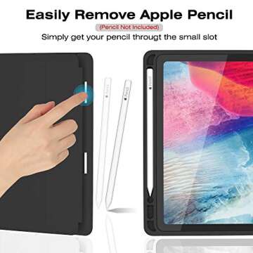 Case for iPad Air 3 with Pencil Holder - Ultra Slim TPU Protection with Auto Sleep/Wake Function