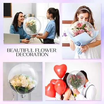 40 Pack Large Clear Stuffing Balloons for Events