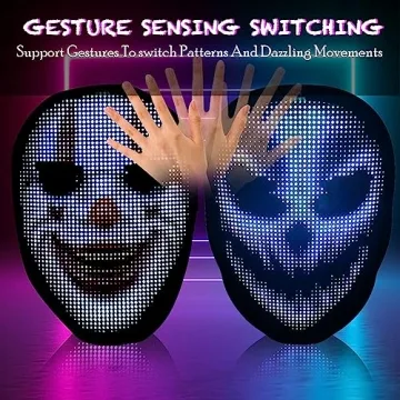 MEGOO LED Programmable Mask for Parties and Events