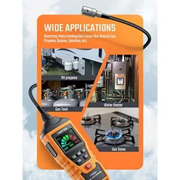 TopTes PT520A+ Gas Leak Detector with Flexible Probe