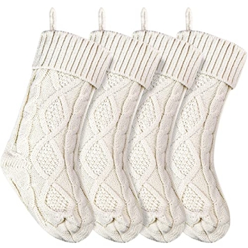 Elegant Knitted Christmas Stockings for Holiday Decor