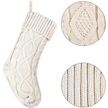 Elegant Knitted Christmas Stockings for Holiday Decor