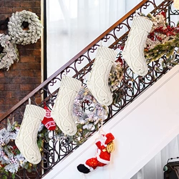 Elegant Knitted Christmas Stockings for Holiday Decor