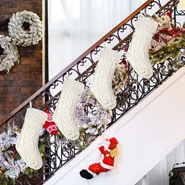 Elegant Knitted Christmas Stockings for Holiday Decor