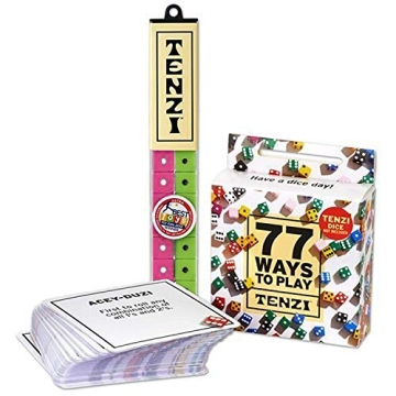 TENZI Dice Party Game Bundle with 77 Ways to Play - Family Fun with Colorful Dice