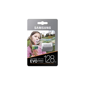SAMSUNG 128GB EVO Select MicroSDXC Card with Adapter